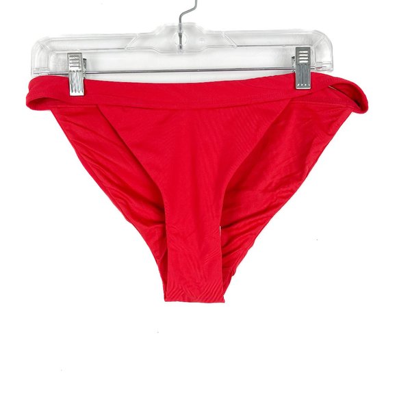 NWT Andie Swim The Banded Cheeky Flat Bottom Bikini Cherry Red Size Small S NEW - Picture 2 of 11